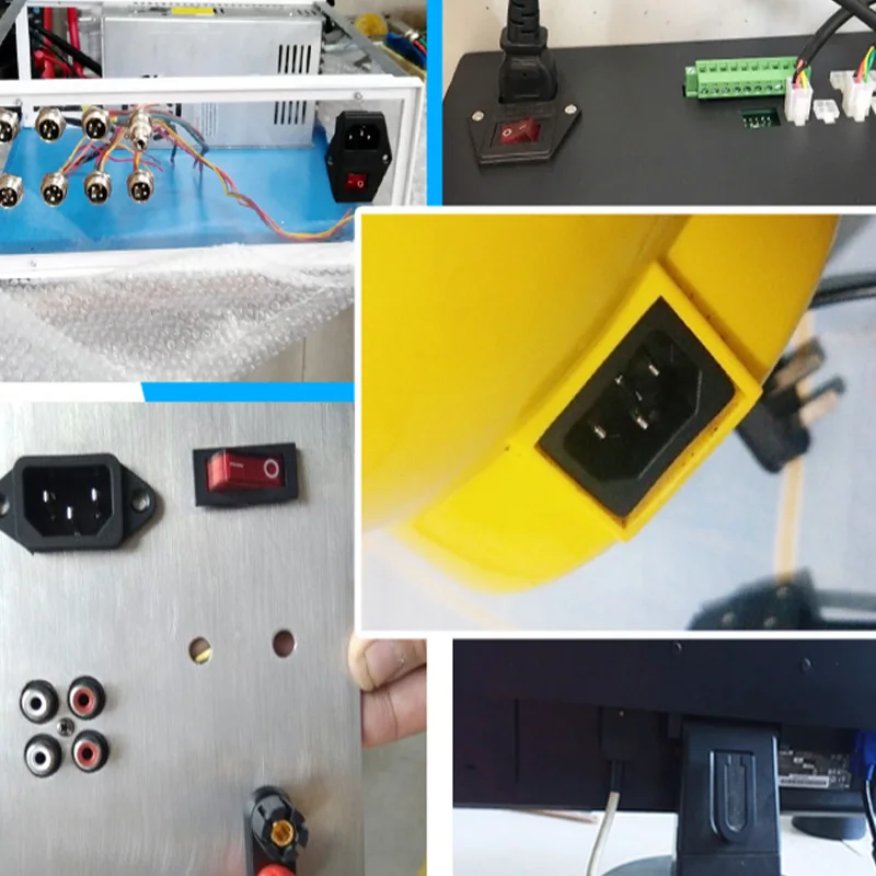 2 3 контакта IEC320 C14 электрическая розетсветодиодный 250 В клавишный переключатель