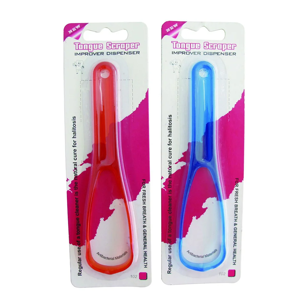 

1pc Tongue Cleaner Bad Breath New Hot Away Scraper Brush Silica le Oral Hygiene Dental Care Cleaning