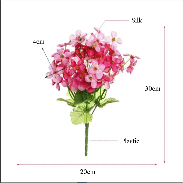 

Artificial Flowers Four Leaf Clover Simulation Bouquet for Wedding Party Living Room Home Decoration Plastic Fake Flowers