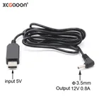 Адаптер-преобразователь постоянного тока XCGaoon, 5 В в 12 В 3,5 А, USB-кабель для зарядки с диаметром мм, разъем для автомобиля, электронной собаки, GPS, видеорегистратора