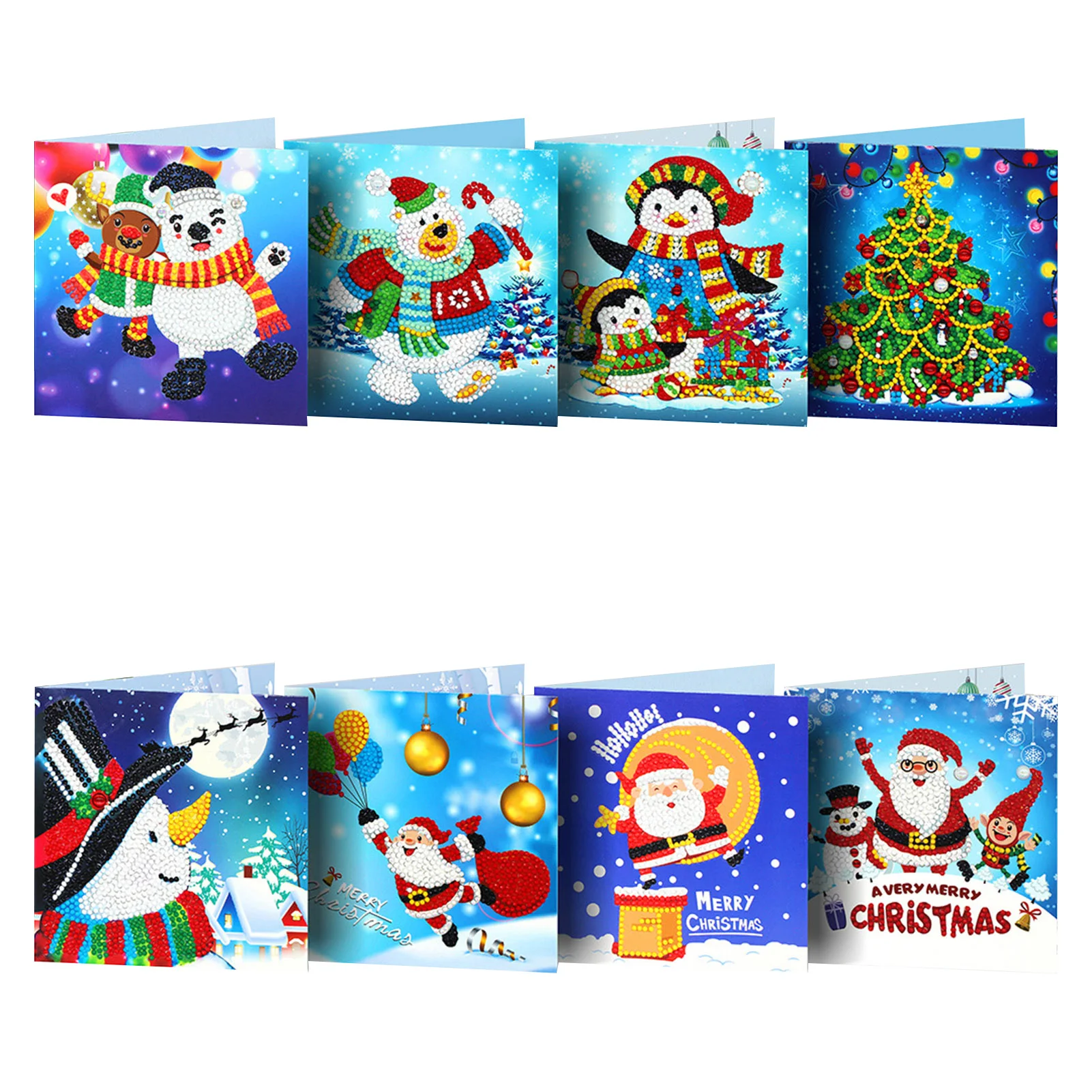 

Christmas Diamond Painting Childrens Vivid Handmade Crafts Christmas Card Kit DIY Bead Painting Toy Set Perfect Gifts