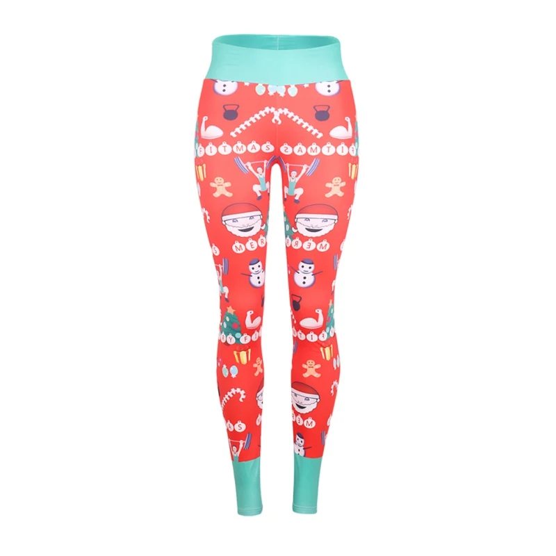 

Christmas Printing Pants Put Hip Elastic Pants Pattern Leggings Breathable Sexy Leggings YUJH1