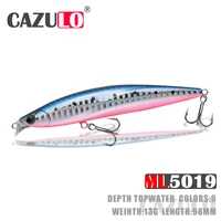 floating minnow fishing accessories lure isca artificial weights 13g 98mm bait topwater pesca goods for blackfish tackle leurre