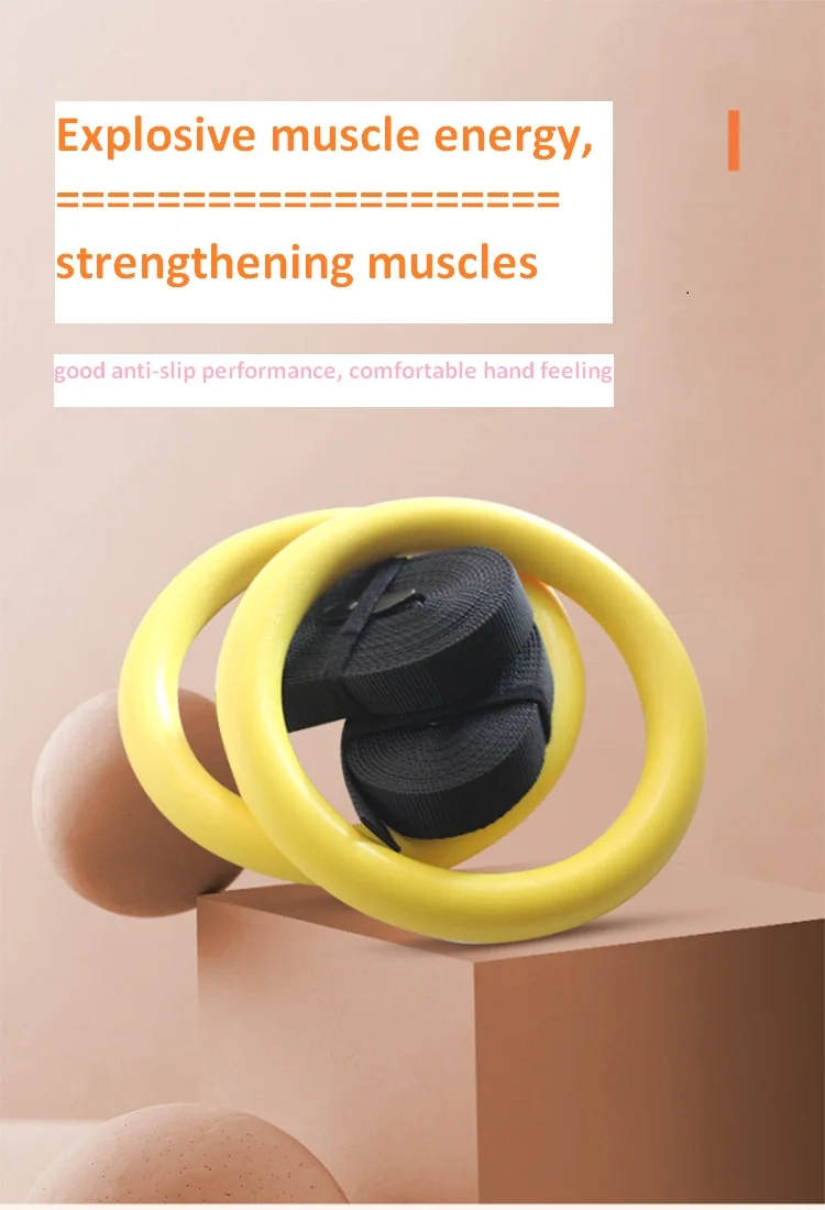 2020 New Wooden or ABS for choice 28mm Exercise Fitness Gymnastic Rings Gym Cross fit Pull Ups Muscle Building Ring | Спорт и