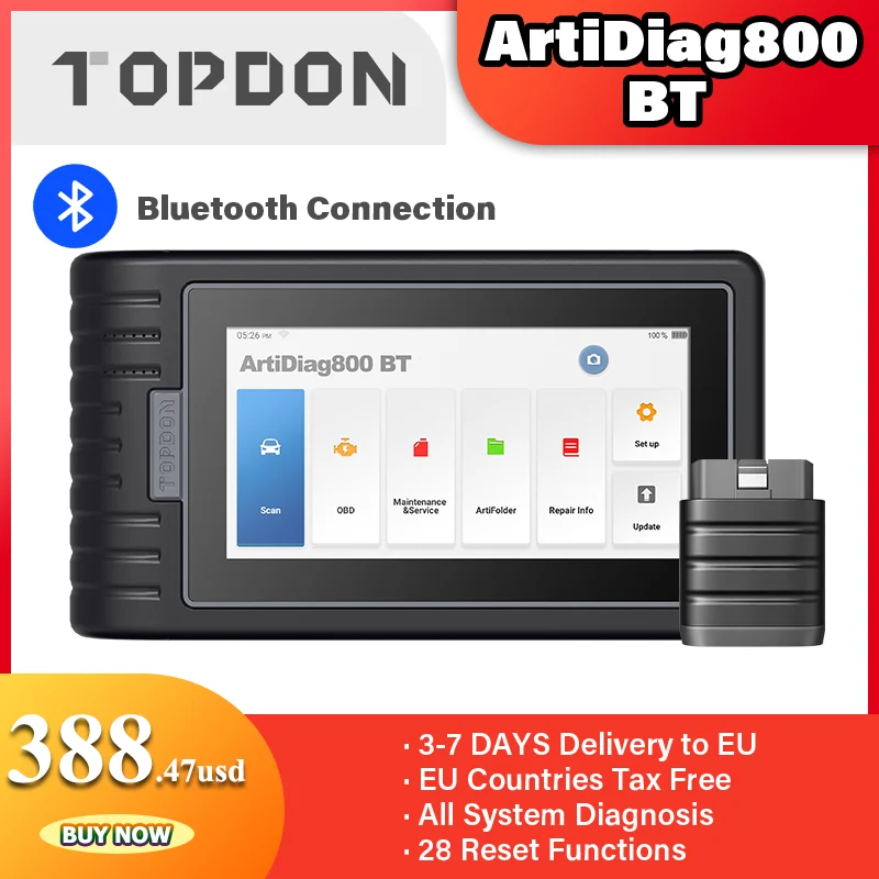 Автомобильный диагностический инструмент TOPDON ArtiDiag800 BT сканер инструменты для