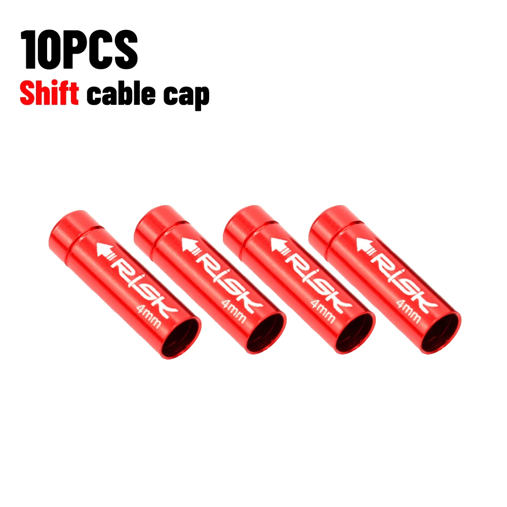 

10pcs Bike Bicycle Aluminum Alloy 4mm 5mm Derailleur Shift Brake Cable End Cap Housing Ferrules Crimps Dust Cover Wire Tip
