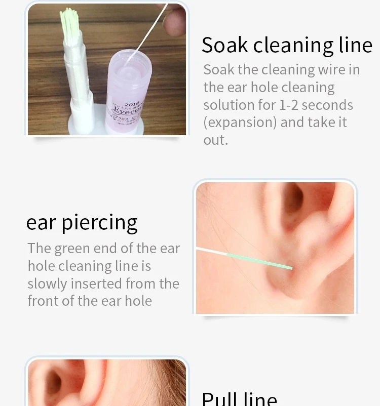 

Disposable ear hole disinfection decontaminationCleaning Set Herb Solution Paper Floss Ear Hole Aftercare Tools Kit