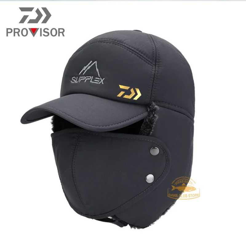2021 Daiwa зимние рыболовные шапки слюнявчик лыжные ветрозащитные теплые головные