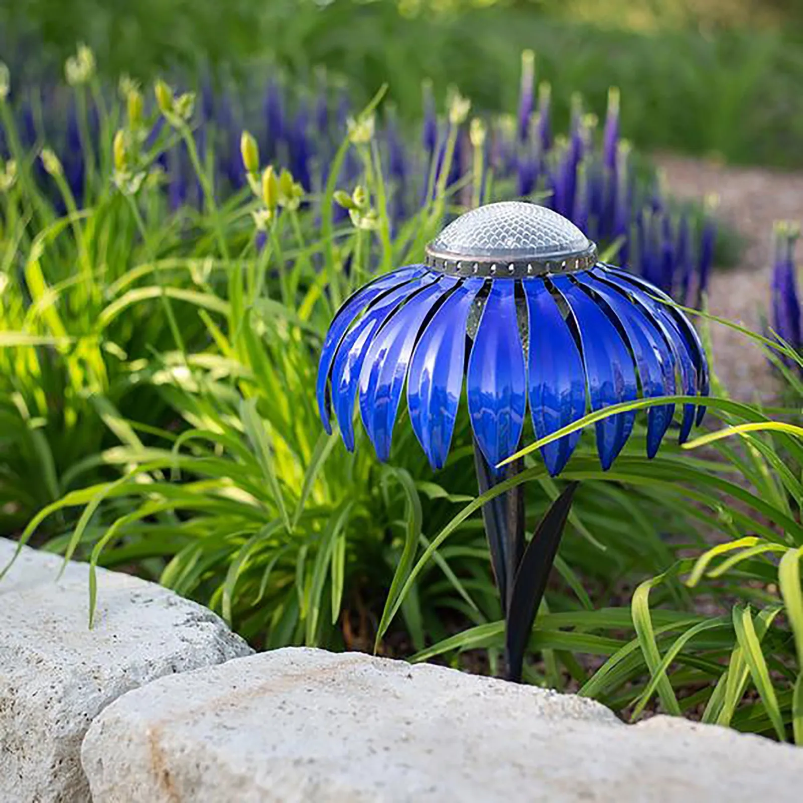 Ощущение розовый Эхинацея солнечный светильник s украшения сада наружная ставки