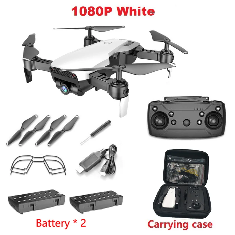 LAUMOX M69G FPV Дрон с камерой 4K HD Дрон широкоугольный WiFi складной селфи Дрон оптический поток RC Квадрокоптер Vs E58 M69 Дрон - Цвет: 1080MP White 2B CB