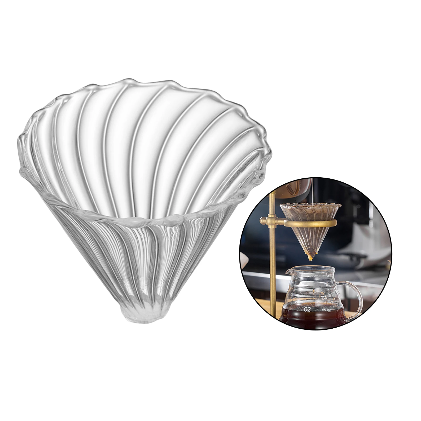 

Pour Over Coffee Dripper Glass Filters Cone Cup for Home Use
