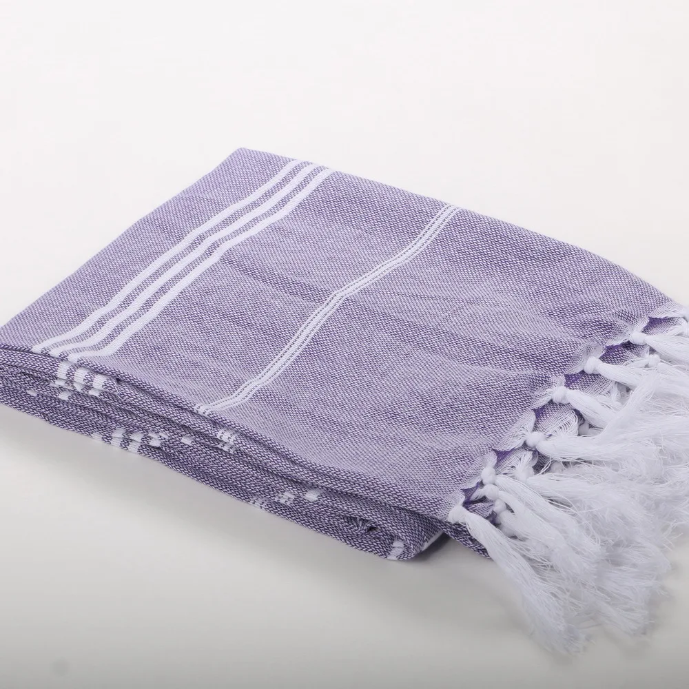 

Hot Sale Large Turkish Beach Towel with Tassels Cotton Turkish Towel 100*180CM