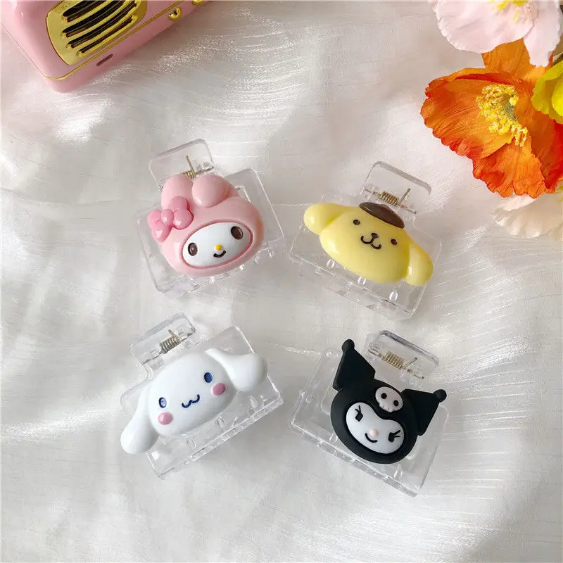 Sanrioed Mymelody Kuromi Cinnamoroll помпон пурин Hellokts Японская девочка зажим для сердца мягкие