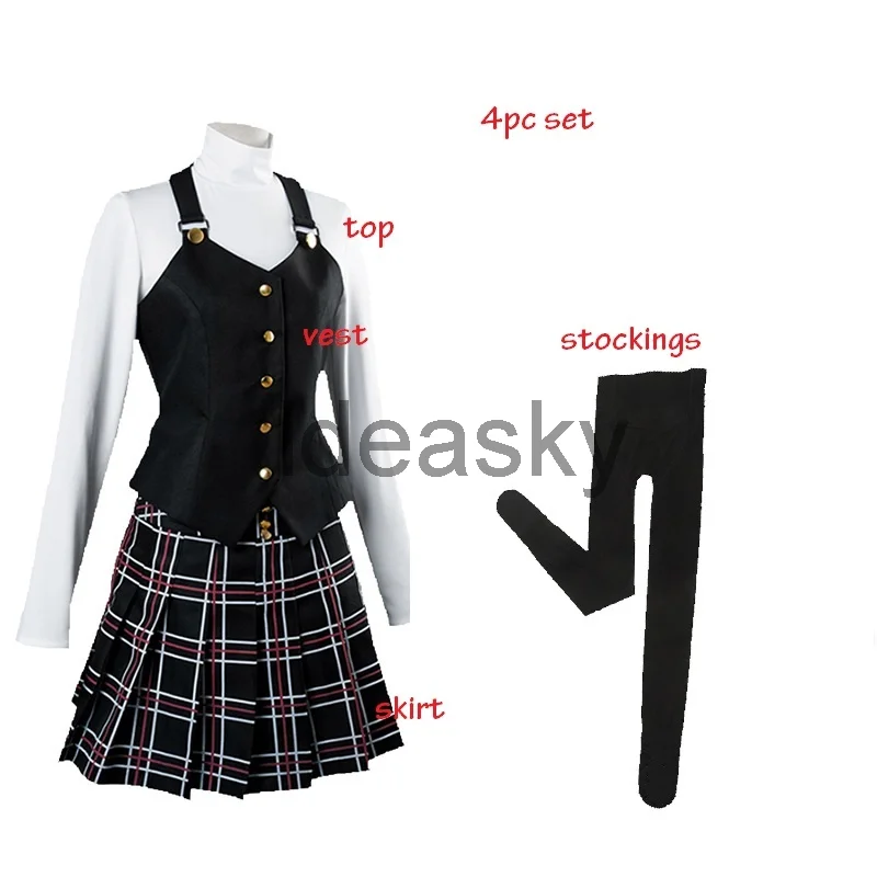 Костюм для косплея аниме Queen persona 5 makoto niijima Женский Школьный костюм парик