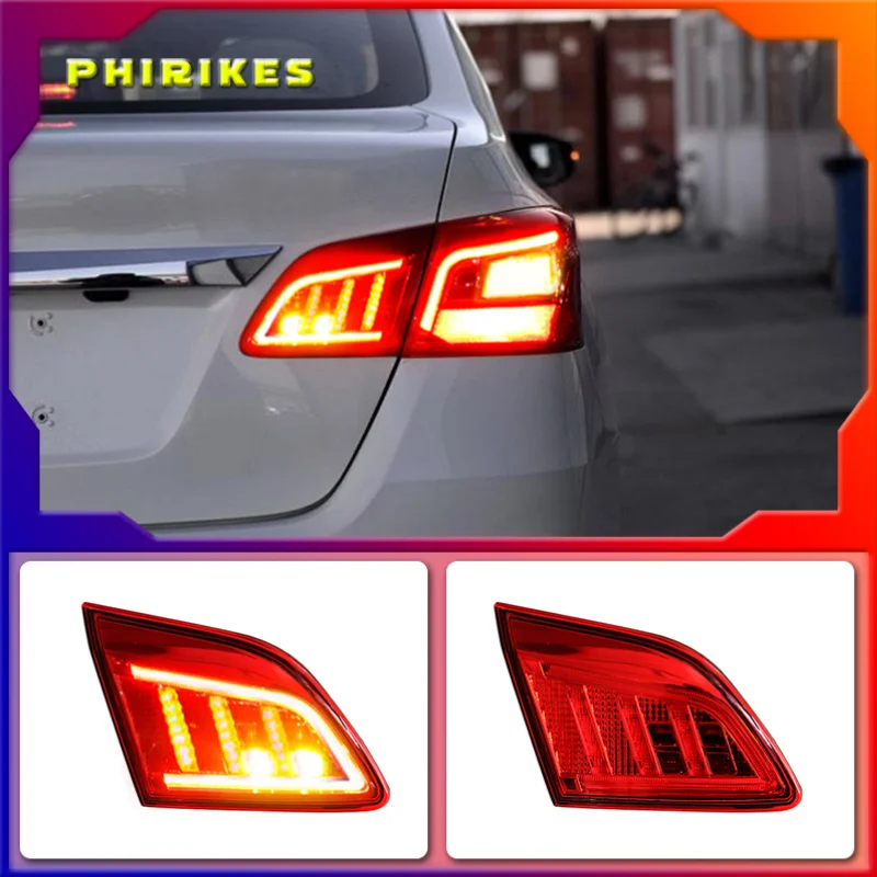 LED Tail Lights for Nissan Sylphy Sentra 2016-2019 DRL Car Taillight Assembly Signal Auto Accessories Lamp