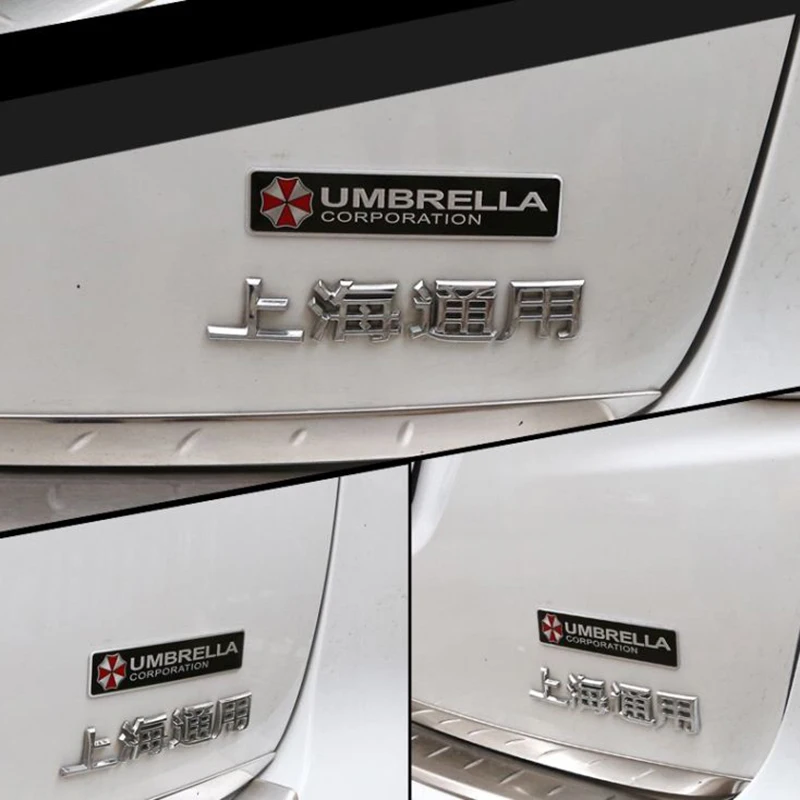 

Car Styling 3D Aluminum Alloy Umbrella Corporation Emblem Sticker Decals for BMW Audi Toyota Peugeot Suzuki Citroen Fiat Skoda