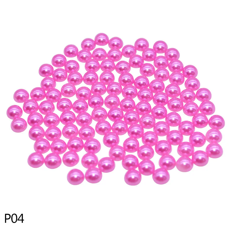P04 1000Pcs Pearl Stickers Trim Rhinestones for Nails Phone DIY Flatback Manicure Pearl Beaded Appliques Clothes Stickers - Цвет: P04