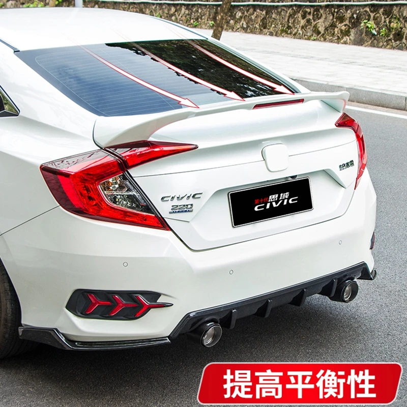 Для Honda Civic спойлер заднего крыла, багажник загрузки крылья abs-спойлеры DS стиль