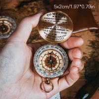 1pcs camping compass copper compass christmas vintage style cycling hiking essentials the ride hanging ornaments gift for son