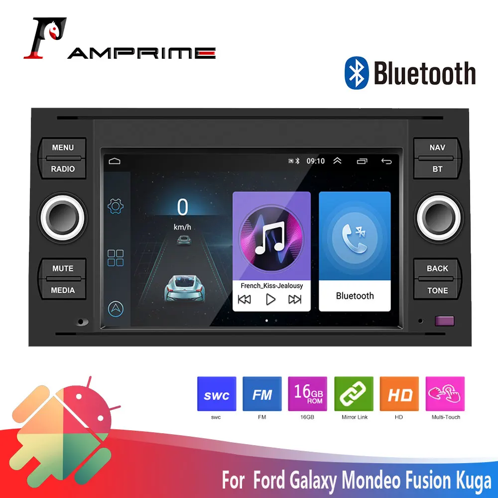 Автомагнитола AMPrime 7 дюймов Android для Transit Fiesta Focus Galaxy Mondeo Fusion Kuga C Max S 2
