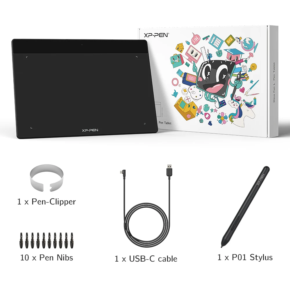 Графический планшет XPPen Deco Fun S для рисования OSU Online eduction совместим с Android Mac Linux Windows
