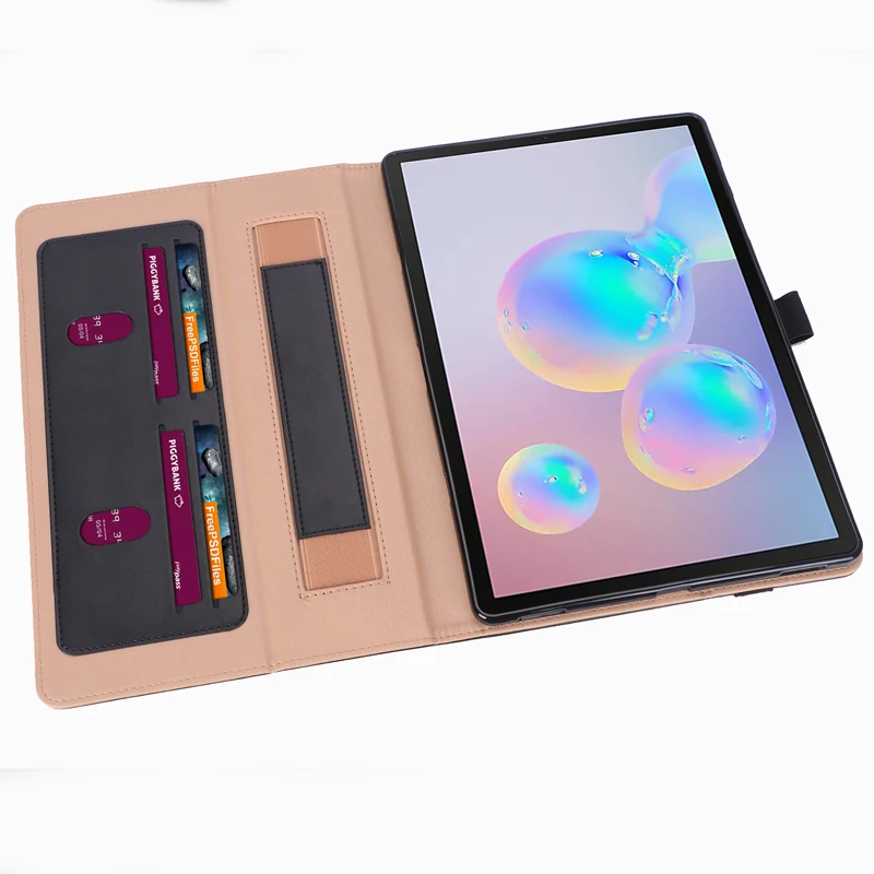 Ретро телячья кожа кожаный чехол для samsung Galaxy Tab S6 10," T860 бизнес ручной карты Стенд смарт-чехол для samsung Tab T865