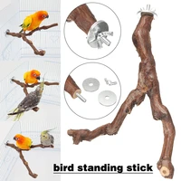 1pc bird standing stick parrot standing stick bird cage wood perch pole bird cockatiel perches pet supplies