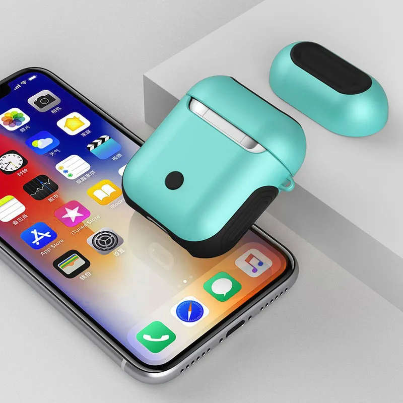 Чехол для наушников, чехол для Apple Air pods, кожаный чехол, зарядное устройство, настоящие беспроводные наушники Bluetooth, аксессуары