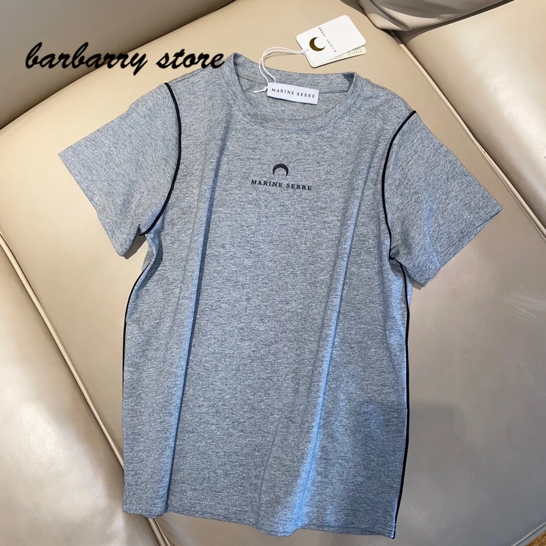 

2021 luxury design solid color simple fashion women's half sleeve top versatile loose short sleeve casual cotton graphic T-shirt