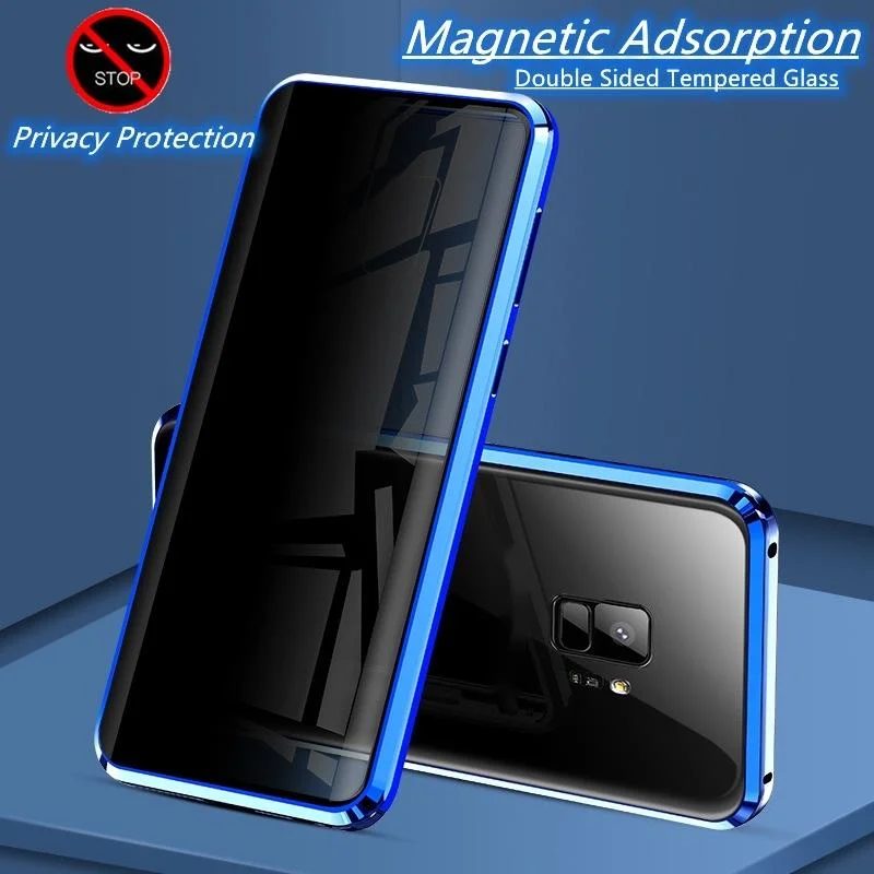 

Защитный Магнитный чехол для Samsung S21 S20 S10 S8 S9 Plus Ultra Note 20 10 9 8 A50 A70 A51 A71, двухсторонний стеклянный чехол