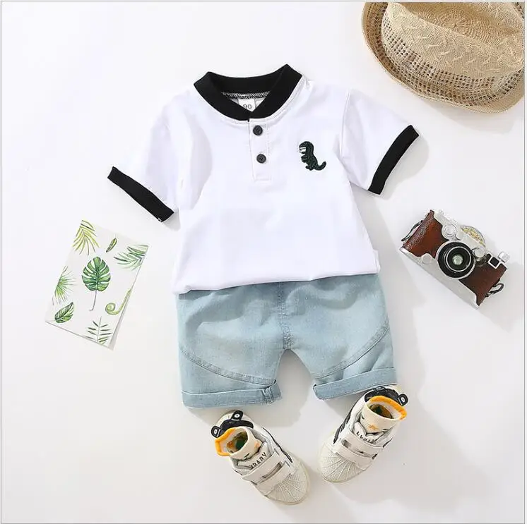 Baby boys clothes sets summer newborn cotton tops+shorts 2pcs wedding suits for bebe infant tracksuits toddler birthday set |