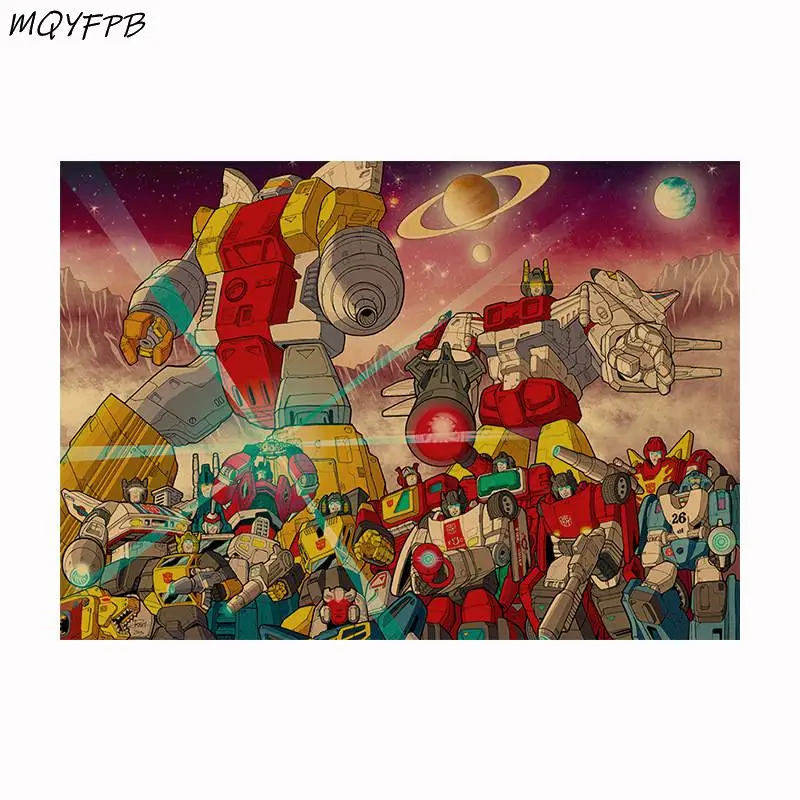 

Anime GUNDAM Kraft Paper Poster Home Room Bedroom Wall Decoration Painting Core 50.5x35cm