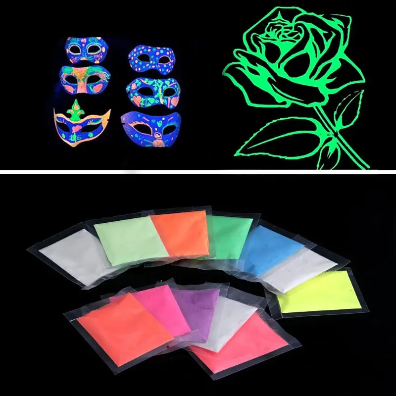 

W3JD Fluorescent Super Bright Glow-in-the-Dark Powder Glow Pigment
