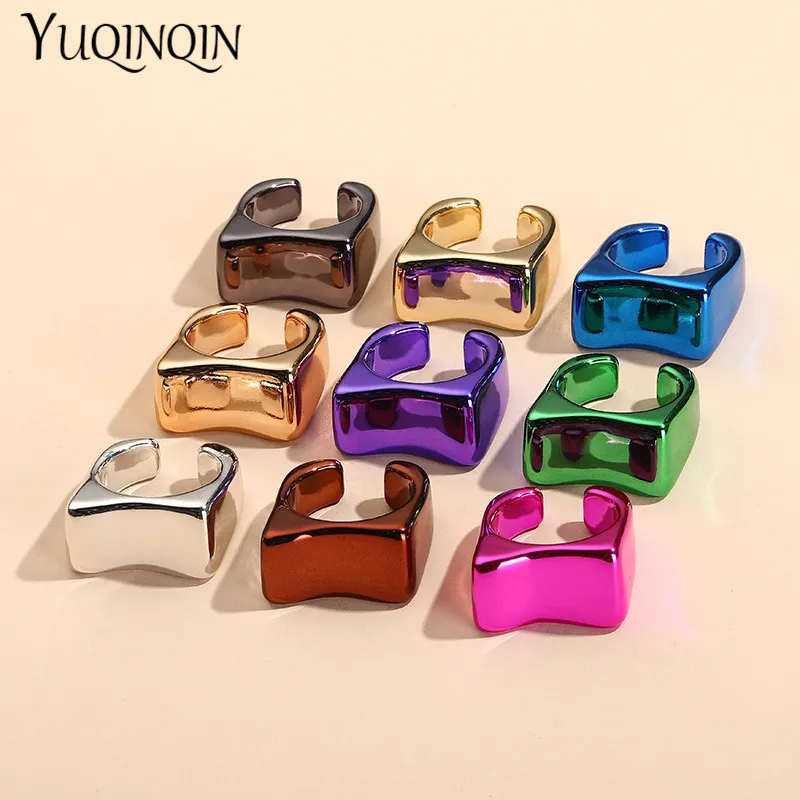 Женский набор колец с большим сердцем модные кольца из акриловой смолы в стиле