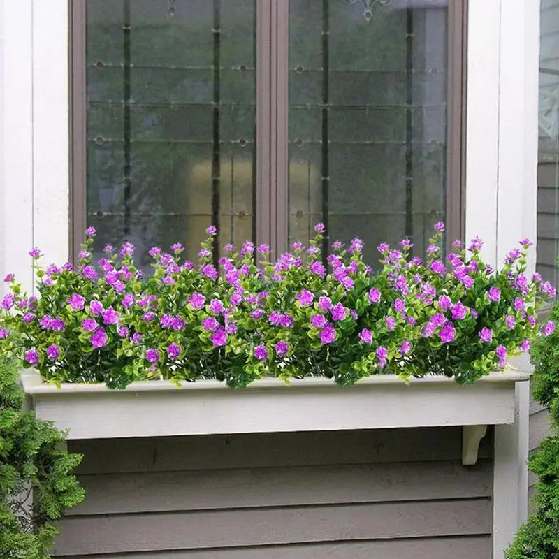 Искусственные цветы кустарники для растений на открытом воздухе пластиковые