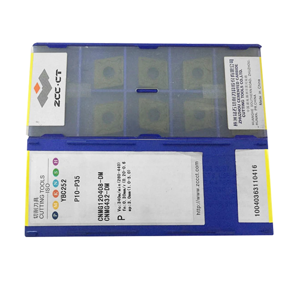 

ZCC CUTTING TOOL CNMG120408 -DM YBC252,ZCC.CT cnmg type carbide coated turning plate Lathe Insert cnc tool machine cnmg432
