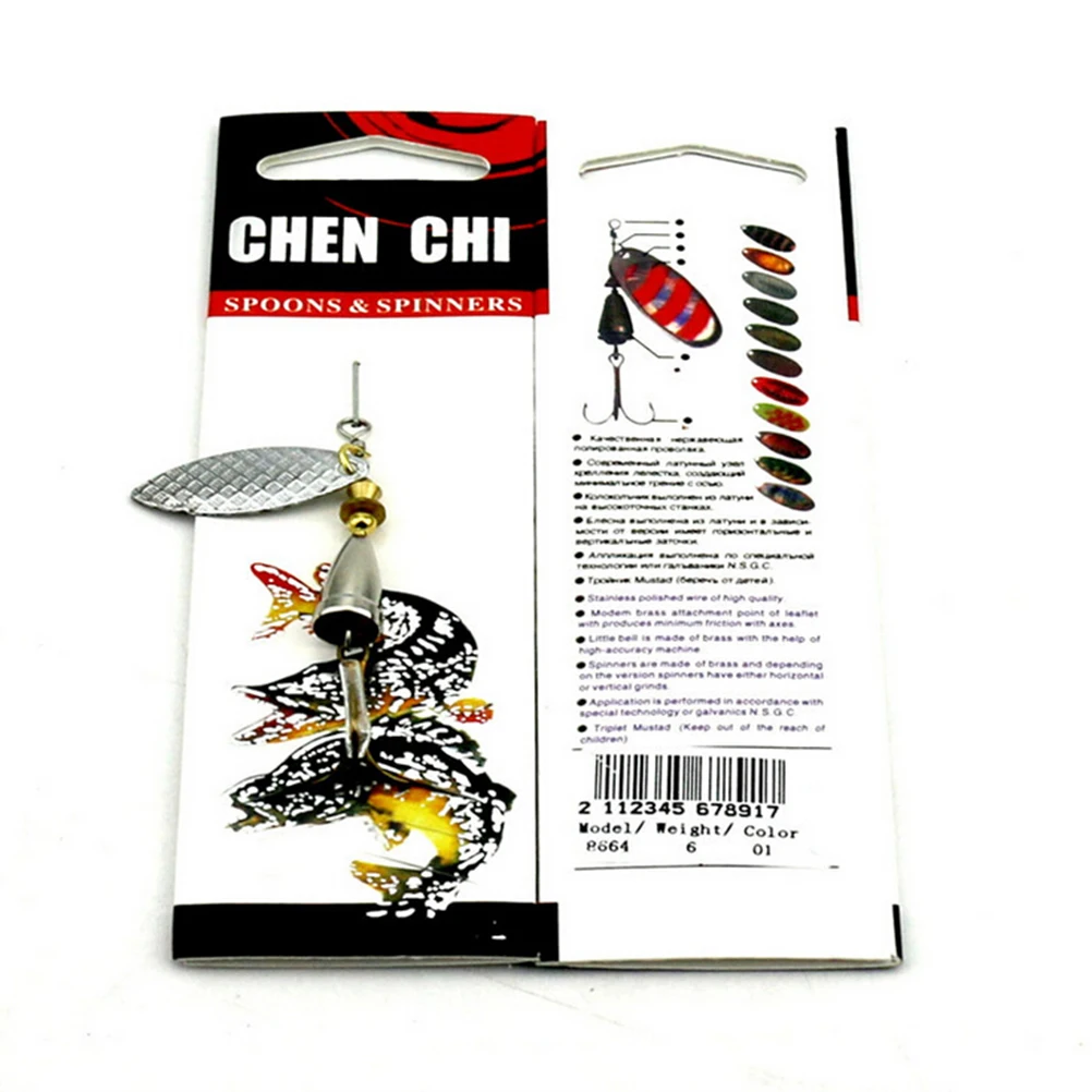 

1Pc 6.7cm Metal Fishing Gears CrankBait Bass Tackle Hook Fishing Bait Metal Spinner Shine Lures with Hook