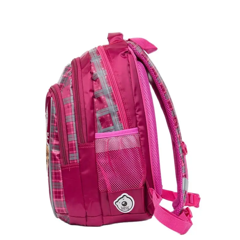 Children School Backpacks for Girls School Bags Cartoon Cute Cat Waterproof Orthopedic Knapsack Primary Grade 1-6 Schoolbag