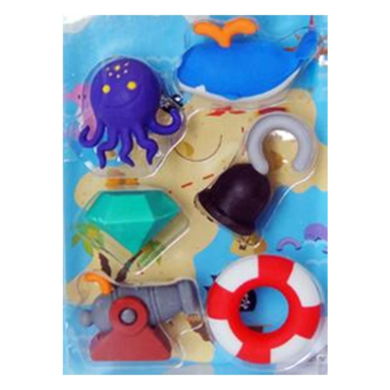 4 коробки в партии мультяшный пиратский флаг ластик новый дизайн корабль с милым