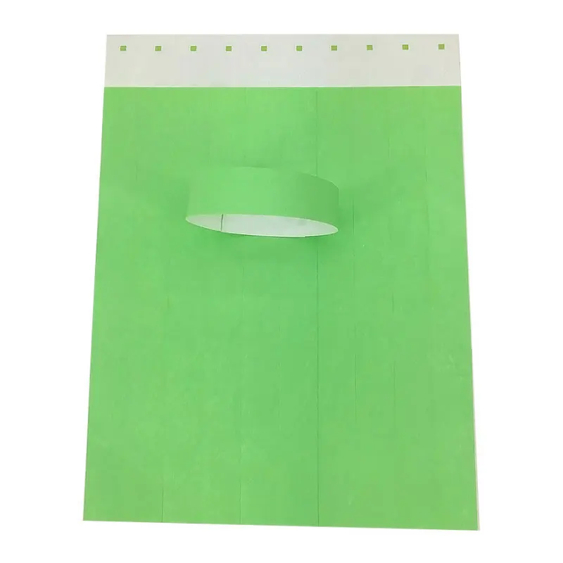 Light green 100 шт., напульсники Tyvek, 3/4 дюймов, одноразовые, водонепроницаемые, бумажные напульсники для вечеринок, игровых площадок - Цвет: Light green