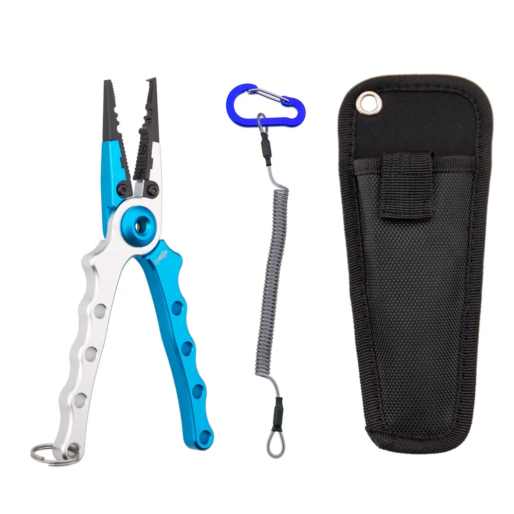 

Fishing Pliers Stainless Steel Fishing Line Pliers Multi-functional Strong Horse Shear Wire Stainless Steel With Rope And Bag