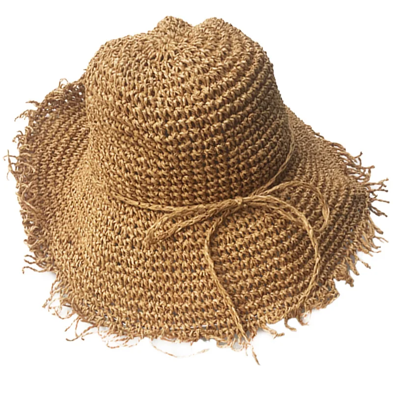 Летние шляпы для женщин Femme складная шляпа от солнца Панама ручная работа