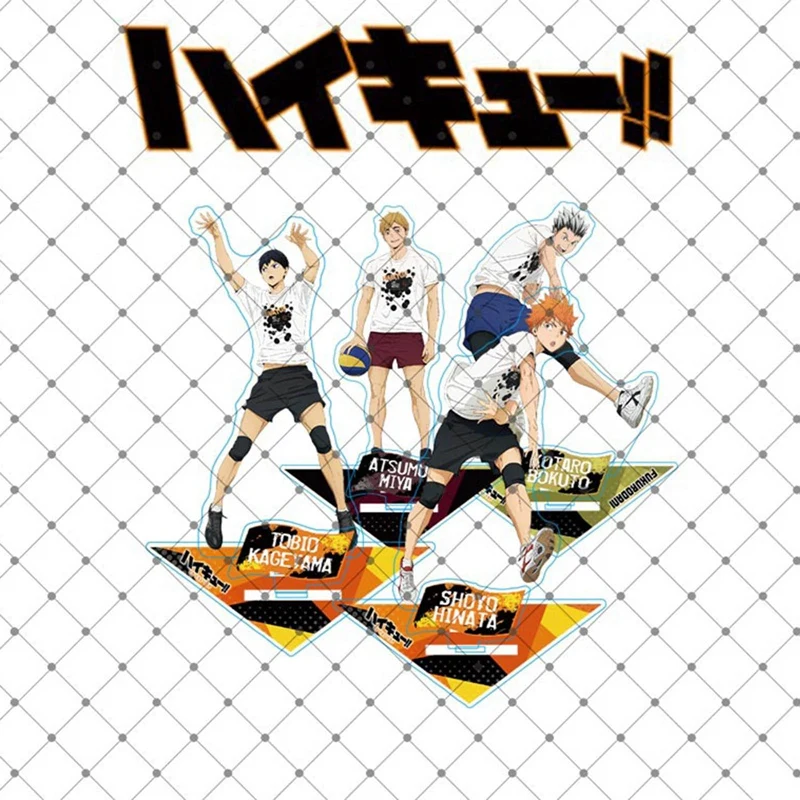 

Японское Аниме Haikyuu! Фигурка на акриловой подставке модель тарелки держатель торта Топпер игрушки настольный декор для детей мальчик подар...
