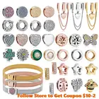 Danturn 925 пробы серебряные подвески, семейное дерево, сердце, Маргаритка, цветок, зажимы, подходят для оригинального Pandora браслетов Reflexions