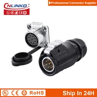 cnlinko lp20 9pin m20 waterproof cable contact aviation wire power connector plug socket joint male female for industry medical