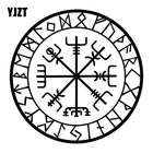 Оригинальная виниловая наклейка с компасом, рунами, 15 см х 15 см, S6-3521