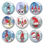 Ручной Работы Рождественский костюм для милый гномов, мультяшный рисунок, круглая фото стеклянные кабошоны демо с плоской задней частью 