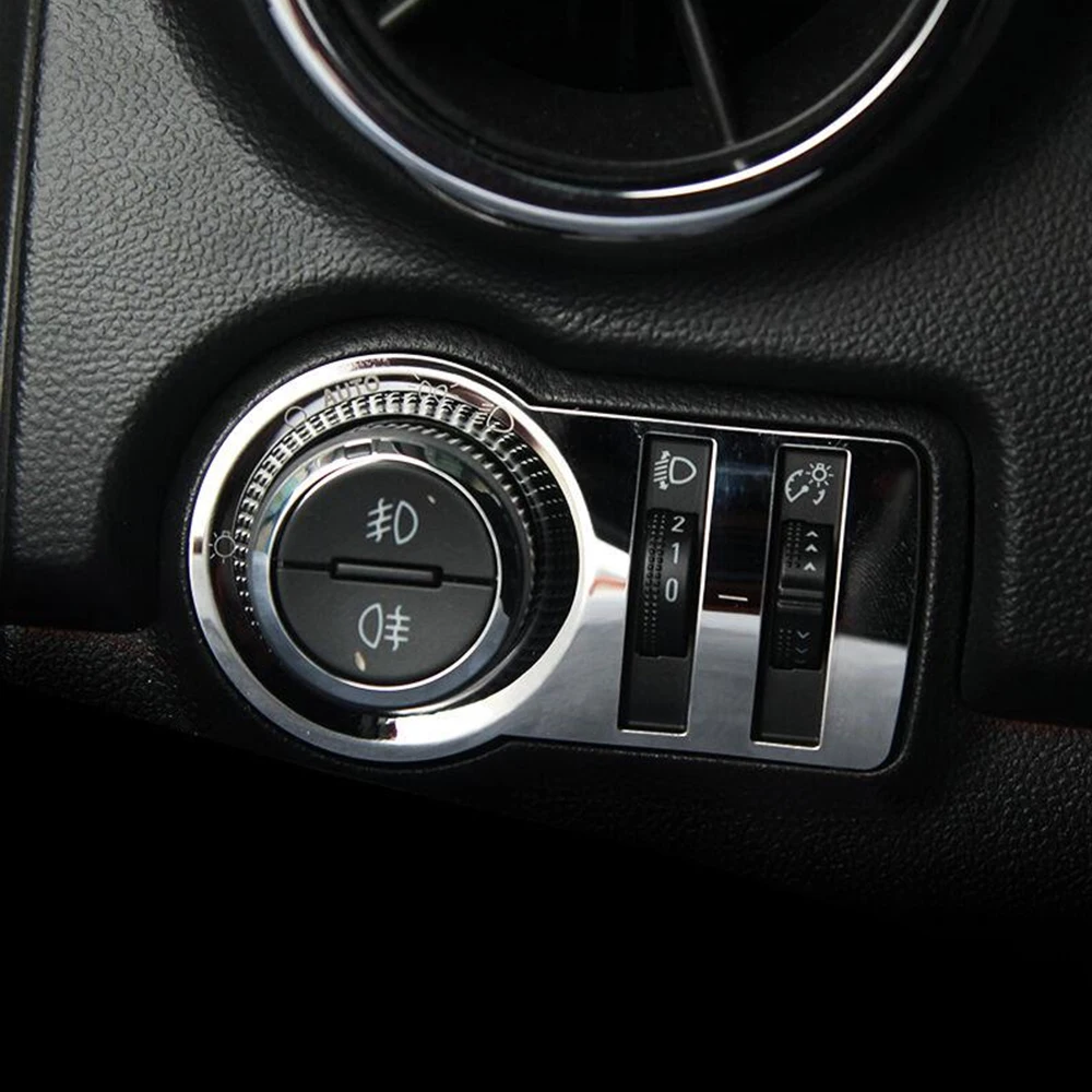 Лампа из нержавеющей стали украшение для переключателя фар наклейка отделка