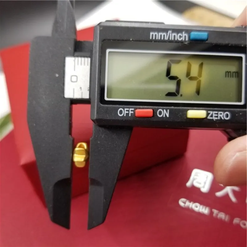 

1PCS Real 24K Yellow Gold Bead 3D Hard Gold 999 Pure Gold Mini Six-star Gold Bead Lucky DIY Transfer Bead Pendant