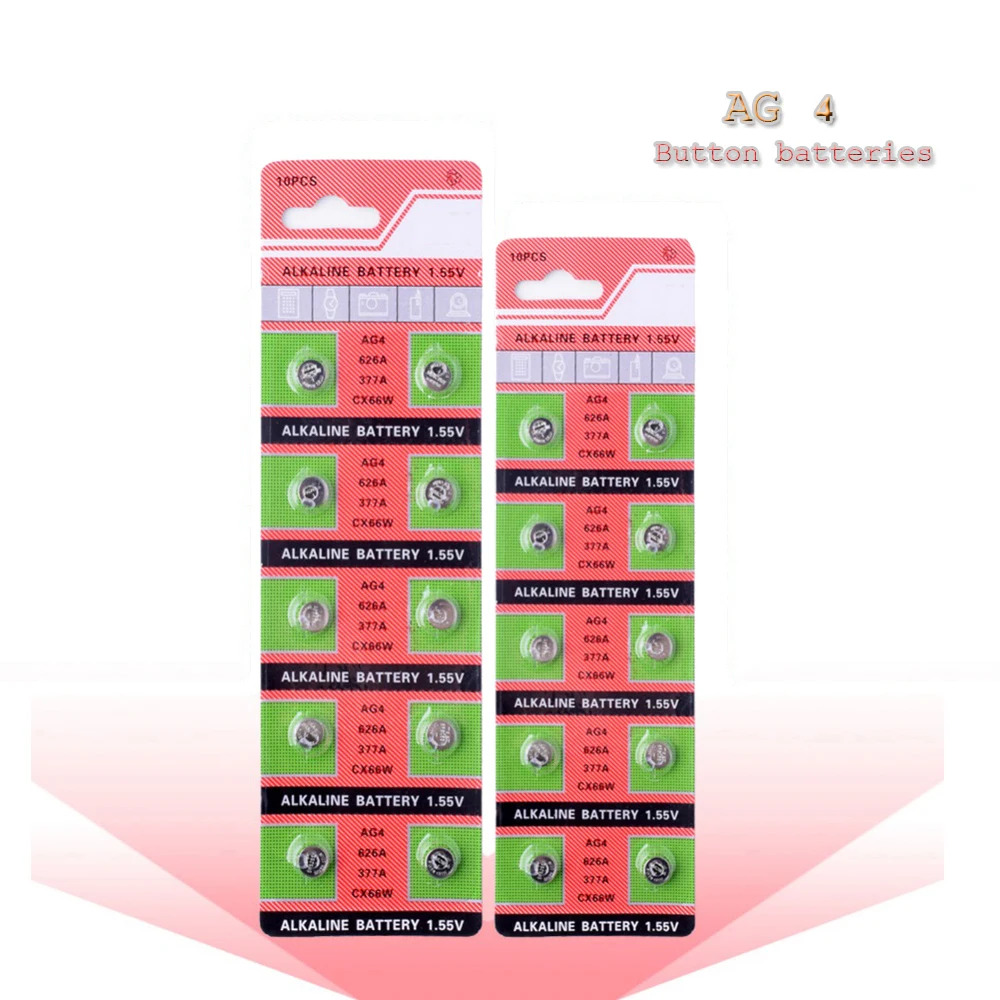 Дешевые AG4 500 шт. 50 мАч AG 4 100% оригинальные 377 SR 626 SW V 1 55 часы батарейки кнопочные